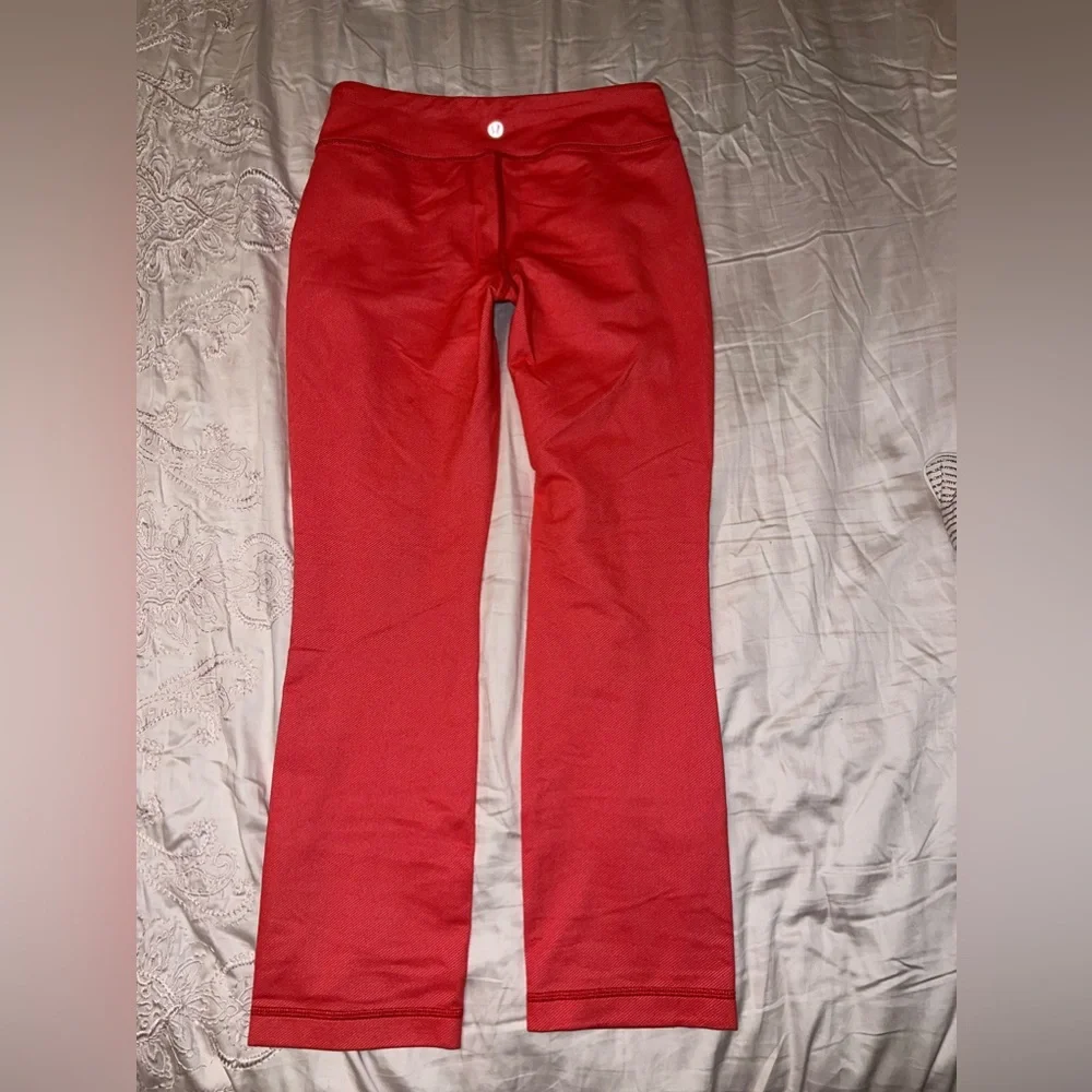 Lululemon P.Y.B Pant Denim Love Red Yoga Pants Size 4